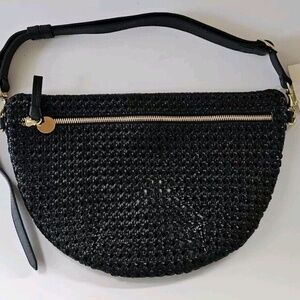 Clare V Le Grande Fanny Black Rattan